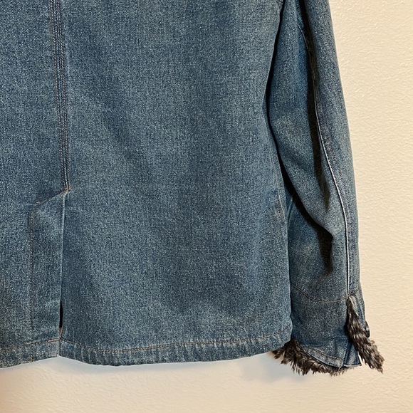 Esprit Faux Fur Lined Jean Jacket - Picture 13 of 16